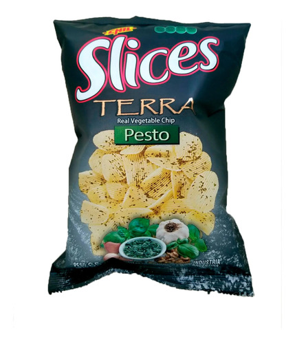 Papas Fritas Al Pesto Con Albahaca Y Ajo Terra Slices 65g