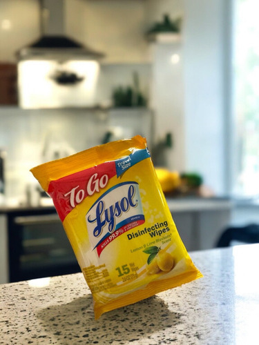 3 Pack Toallitas Desinfectantes Lysol 15 Wipes Antibacterial