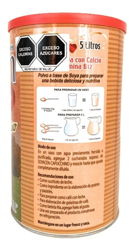 Soyacen Bebida De Soya Sabor Capucchino Pronacen 500g
