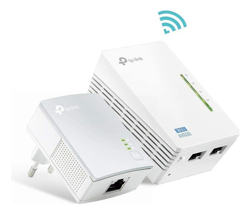 Kit Extensor Powerline Wifi Av600 300 Mbps Tp-link Color Blanco