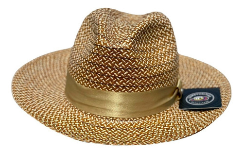 Sombrero Fedora Granito Elegante Exclusivo Dorado