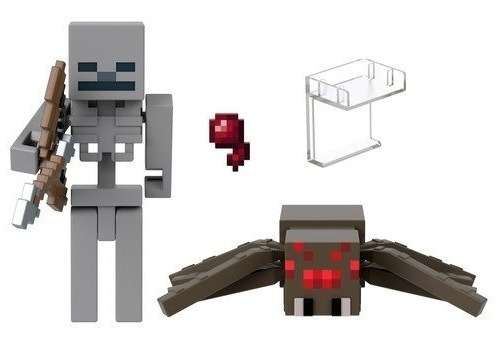 Boneco Minecraft Esqueleto E Aranha Lançamento 2023 De Luxo