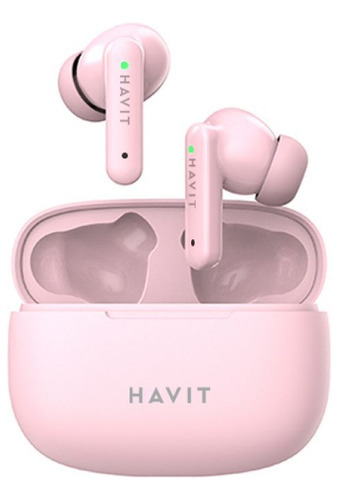 Fones de ouvido sem fio Bluetooth com microfone Havit Touch C rosa