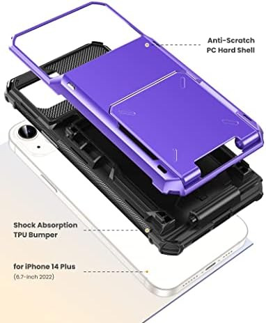 Funda Titacute Para iPhone 14 Plus Wallet Purple