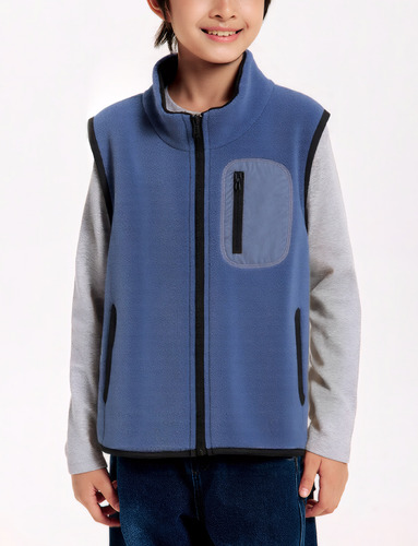 Chaqueta Sin Mangas Chaleco Polar Con Cremallera Niños