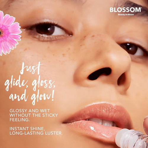 Conjunto de lábios Blossom Gloss Roll On, 3 peças, cor baunilha/chocolate/morango
