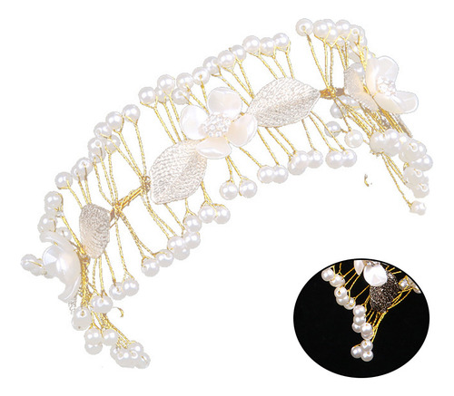 3 Peças De Chapéu De Noiva Pearl Weave Bridesmaid