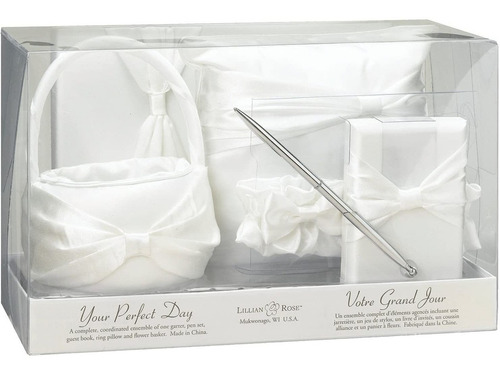 Lillian Rose Sash Boda Set, Color Crema