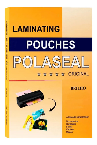 Plástico Polaseal Plastificação Refil A4 220x307 0,03 100un