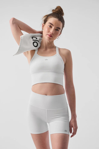 Alo Yoga Musculosa Deportivo Seamless Ribbed Bra Tank
