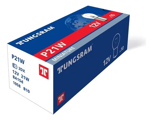 Pack 10 Ampolletas P21w 12v 1 Contacto Tungsram Tipo 1057