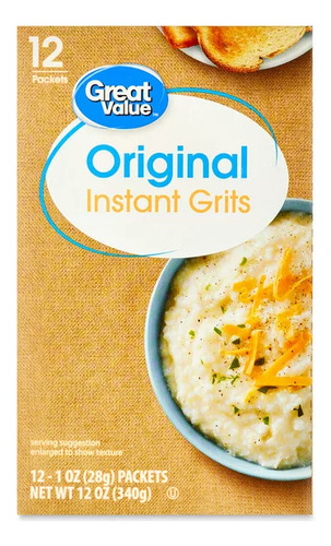 Great Value 12 Packets Original Instan Grits 340 G