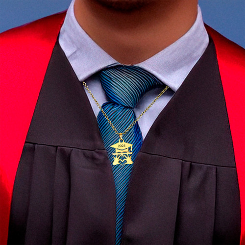 Soku Dije Personalizado Collar De Graduación Birrete Corazón