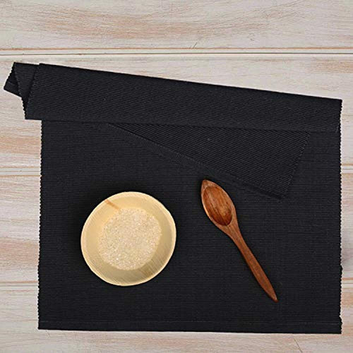 Manteles Individuales Gris Carbon Para Mesa De Comedor - Ju