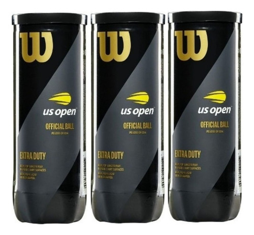 Bola De Tênis Wilson Us Open (pack Com 3 Tubos)