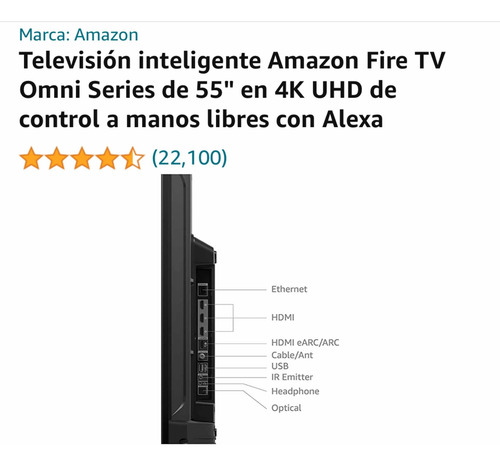 Imagen 2 de 2 de Tv Firetv Omni 55 4k