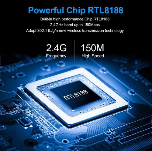 Adaptador Inalámbrico Usb2.0 Wifi De 100m 150mbps 2.4ghz
