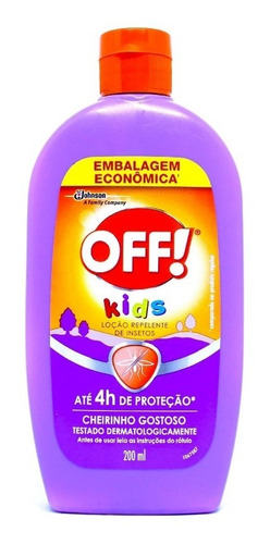 Off! Repelente Kids Loção Cheirinho Gostoso 200ml