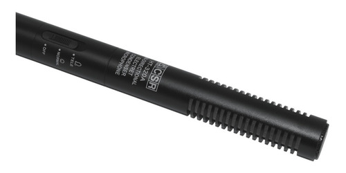 Microfone Direcional Shotgun Coral Csr Ht 320a Condensador Cor Preto