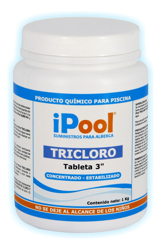 Cloro Alberca Tabletas 3 Pulgadas. Tricloro 1 Kg  