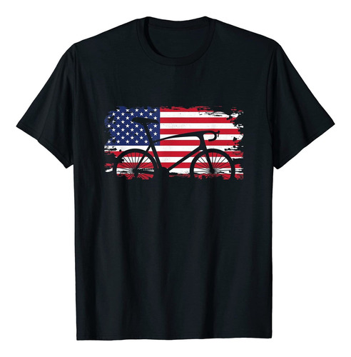 American Flag - Camiseta De Ciclismo De Carretera, Negro, S