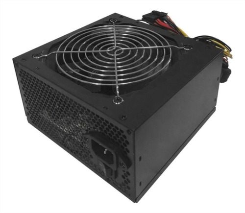 Fuente De Alimentacion Atx Gamer Iqual 600w Cooler 120mm New Color Negro