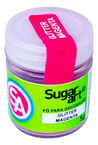 Glitter Para Decoração 5g - Magenta Sugar Art