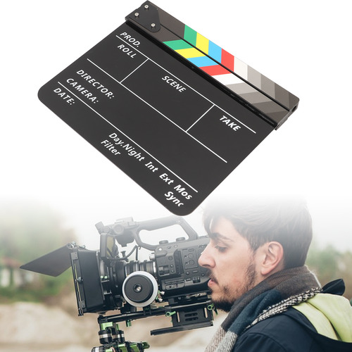 Clapboard De Directores De Cine, Colorida Película Acrílica,
