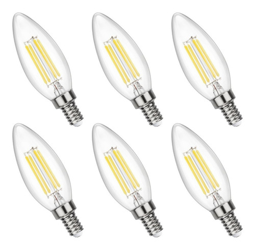 Bombillos X6. Vintage Led E12 Bulb. 420lumens 4000k 4w. 