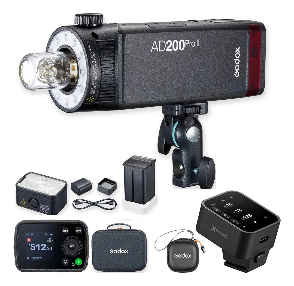 Flash Ad200 Pro Ii Ttl Com Rádio Flash Sem Fio Godox X3 Canon