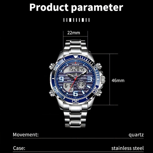 Relojes Foxbox Luxury Chronograph Luminous Para Hombre Color Del Bisel Black/red