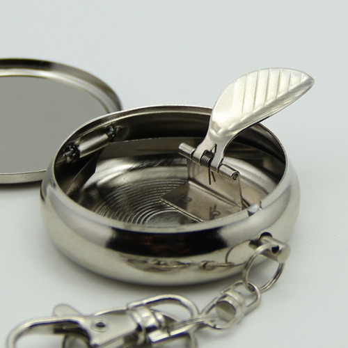 Cenicero Portátil De Bolsillo Tipo Reloj Llavero Inoxidable