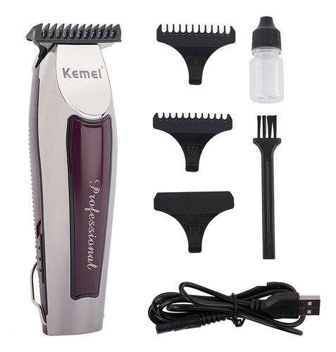 Máquina de cortar cabelo recarregável de longo alcance Kemei Wl9164, cabeleireiro profissional