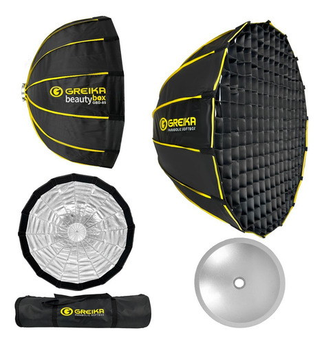 Softbox Beauty Dish 105cm Com Colmeia Greika Bowens + Bolsa