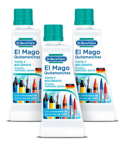 Dr. Beckmann El Mago Quitamanchas Tinta Y Crayones 3 X 50 Cc