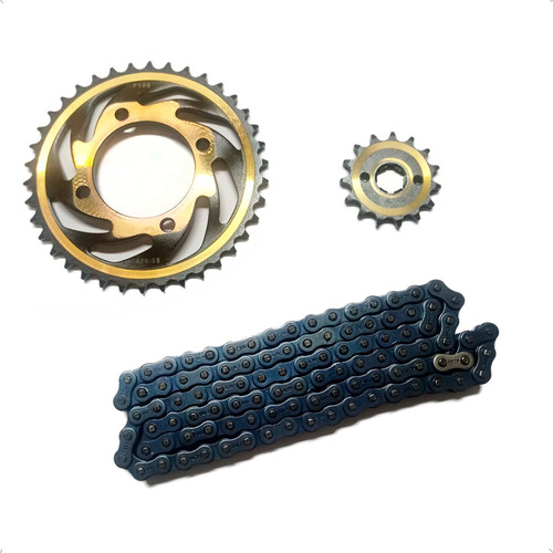 Kit Traccion/arrastre Para Moto Forza125 Ft125clasica Dorado