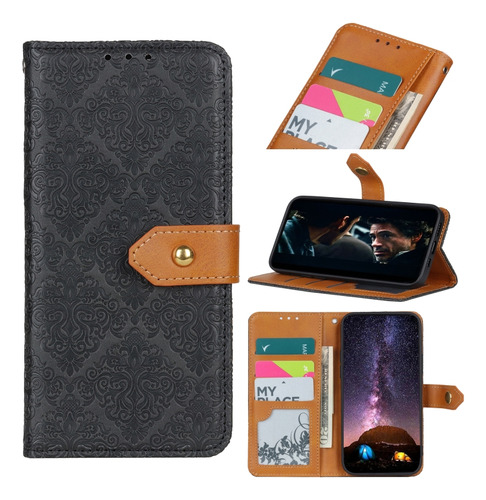 For Sony Xperia 10 Ii Floral Embossed Leather Case