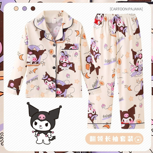 Pijama Kuromi Niños Lindo Traje Cómodo Suave Dulce