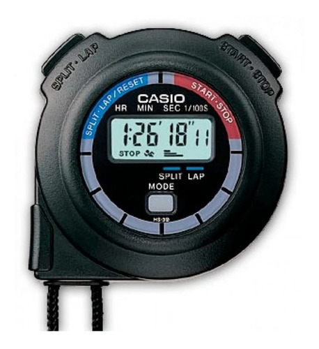 Reloj Casio Cronómetro Hs3 - 10 Horas De Medición Color Negr