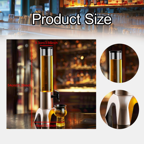 Dispensador De Mesa Mimosa Dispensador De Cerveza 15l Plata
