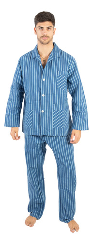 Pijama Hombre Invierno Viyela Abrigado Polo Club