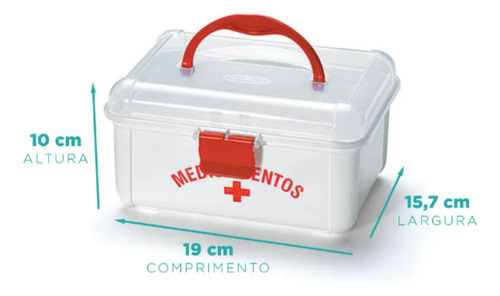 Kit 6 Maletas P/ Medicamentos 19x16x10cm Primeiros Socorros