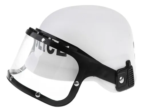 * Casco De Disfraz De Policía De Plástico For Niños, Gorro
