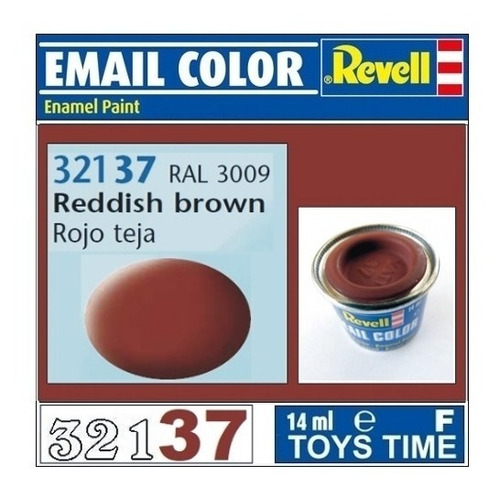 Imagen 1 de 6 de Pintura Revell Enamel Mate Color 321 37 Rojo Teja