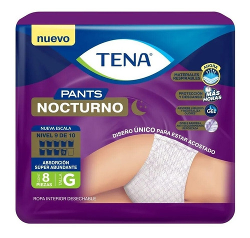 Imagen 1 de 4 de Tena Pants Nocturno G 8 Piezas