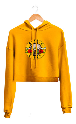 Hoodie Crop Top Guns Roses