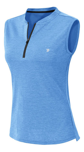 Ysento Camisetas De Golf Para Mujer, Con Cremallera, Sin Cue