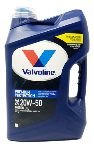 Aceite Motor Valvoline 20w50 Multigrado Premium Protection 4.73 Litros