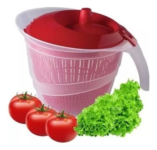 Secador Centrífuga Grande De Salada Folhas Manual 2,8 L