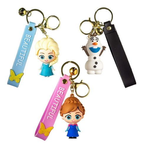 Llaveros Frozen Elsa + Anna + Olaf Disney Princesas